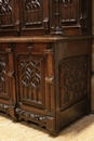 Gothic style Hall bench in Oak, France 19th century