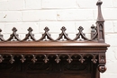 Gothic style Hall bench in Walnut, France 19th century