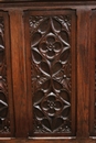 Gothic style Hall bench in Oak, France 19th century