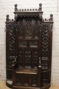 Gothic style Hall bench/hall tree in Oak, France 19th century