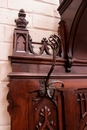 Gothic style Hall bench/hall tree in Walnut, France 19th century