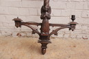 Gothic style Hall lamp in Walnut, France 19th century