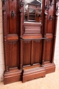 Gothic style Hall stand in Oak, France 19th century