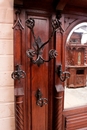Gothic style Hall stand in Oak, France 19th century