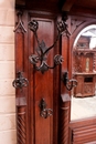 Gothic style Hall stand in Oak, France 19th century