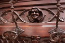 Gothic style Hall stand in Walnut, France 19th century