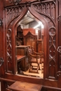 Gothic style Hall stand in Walnut, France 19th century