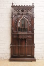 Gothic hall stand in walnut