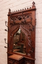 Gothic style Hall tree  in Oak, France 19th century