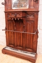 Gothic style Hall tree  in Oak, France 19th century