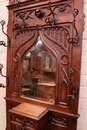 Gothic style Hall tree  in Oak, France 19th century