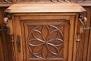 Gothic style Hall tree  in Oak, France 19th century