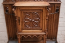 Gothic style Hall tree  in Oak, France 19th century