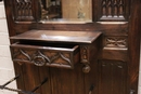 Gothic style Hall tree in Oak, France 19th century