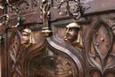 Gothic style Hall tree in Oak, France 19th century