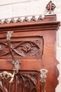 Gothic style Hall tree  in Walnut, France 19th century