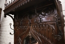 Gothic style Hall tree  in Walnut, France 19th century
