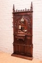 Gothic style Hall tree  in Oak, France 19th century