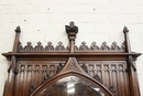 Gothic style Mirror in Walnut, France 19th century