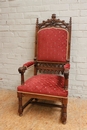 Gothic style Arm chair in Oak, France 19th century