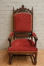 Gothic style Arm chair in Oak, France 19th century