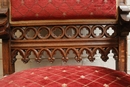 Gothic style Arm chair in Oak, France 19th century
