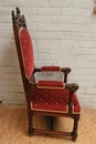 Gothic style Arm chair in Oak, France 19th century