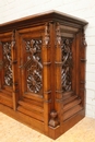 Gothic style Oak Gothic 4 door sideboard in Oak, France 19th century