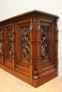 Gothic style Oak Gothic 4 door sideboard in Oak, France 19th century