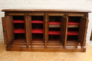 Gothic style Oak Gothic 4 door sideboard in Oak, France 19th century