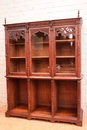 Gothic style Bookcase in Oak, France 19th century