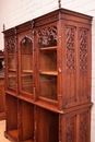 Gothic style Bookcase in Oak, France 19th century