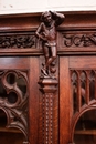 Gothic style Bookcase in Oak, France 19th century