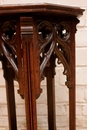 Gothic style Pedestal/flower stand in Walnut, France 19th century