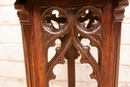 Gothic style Pedestal/flower stand in Walnut, France 19th century