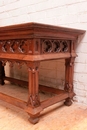 Gothic style Side table in Oak, France 19th century