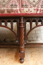 Gothic style Sofa in Walnut, France 19th century