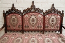 Gothic style Sofa in Walnut, France 19th century