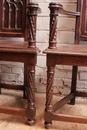 Gothic style Arm chairs in Oak, France 19th century