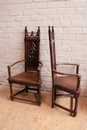 Gothic style Arm chairs in Oak, France 19th century