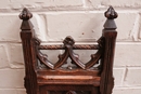 Gothic style Arm chairs in Oak, France 19th century