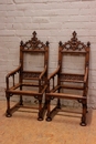 Gothic style Arm chairs in Oak, France 19th century