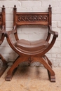 Gothic style Arm chairs in Walnut, France 19th century