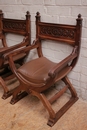 Gothic style Arm chairs in Walnut, France 19th century