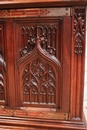 Gothic style Bookcase in Walnut, France 19th century
