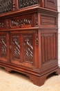 Gothic style Bookcase in Walnut, France 19th century