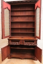 Gothic style Bookcase in Walnut, France 19th century