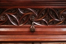 Gothic style Bookcase in Walnut, France 19th century