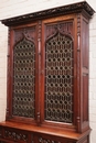 Gothic style Bookcase in Walnut, France 19th century