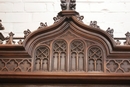 Gothic style Bookcase in Walnut, France 19th century